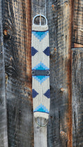 Straight Cinch - Natural & Blues - MADE TO ORDER